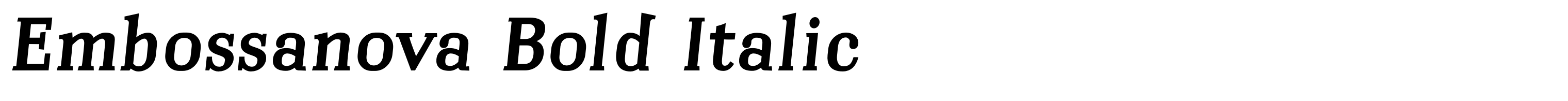 Embossanova Bold Italic